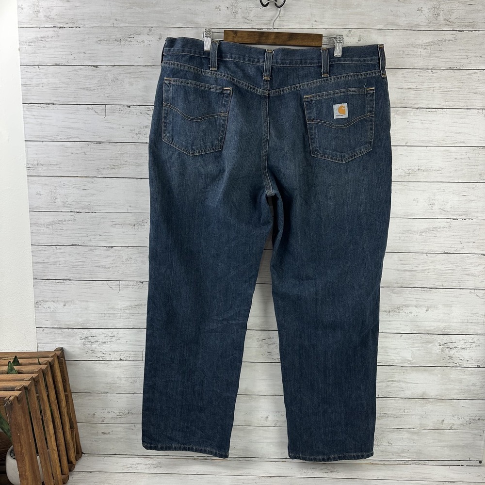 Carhartt Denim Jeans Men's 42x30‎ Relaxed Fit workwear 5 pocket Work Casual - Picture 8 of 15